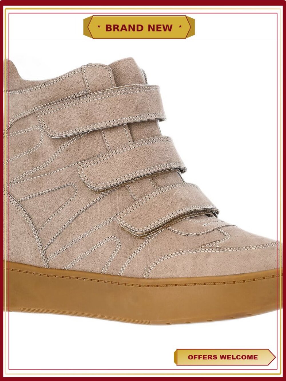 Women's Wedge Sneakers High Top Velcro Comfort Shoes